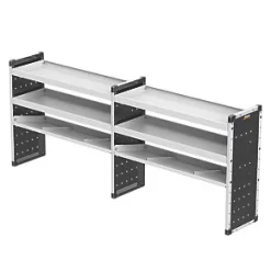 Van Guard Universal Trade Double Van Racking Unit (4 Straight & 2 Angled Shelves) 2466 x 381 x 1009mm