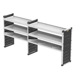 Van Guard Universal Trade Double Van Racking Unit (4 Straight & 2 Angled Shelves) 2216 x 381 x 1009mm